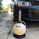 The evacuator requires multiple pumps to clear all the oil so don’t skip arm day at the gym.